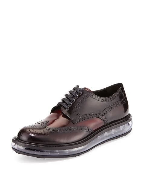 prada red derby shoes|prada men's oxford shoes.